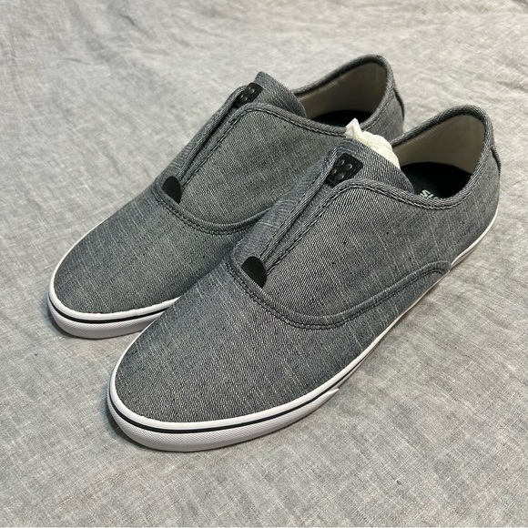 Gravis Dylan Rieder Slip On Sneakers in DK Navy Denim Size 11 NIB Discontinued